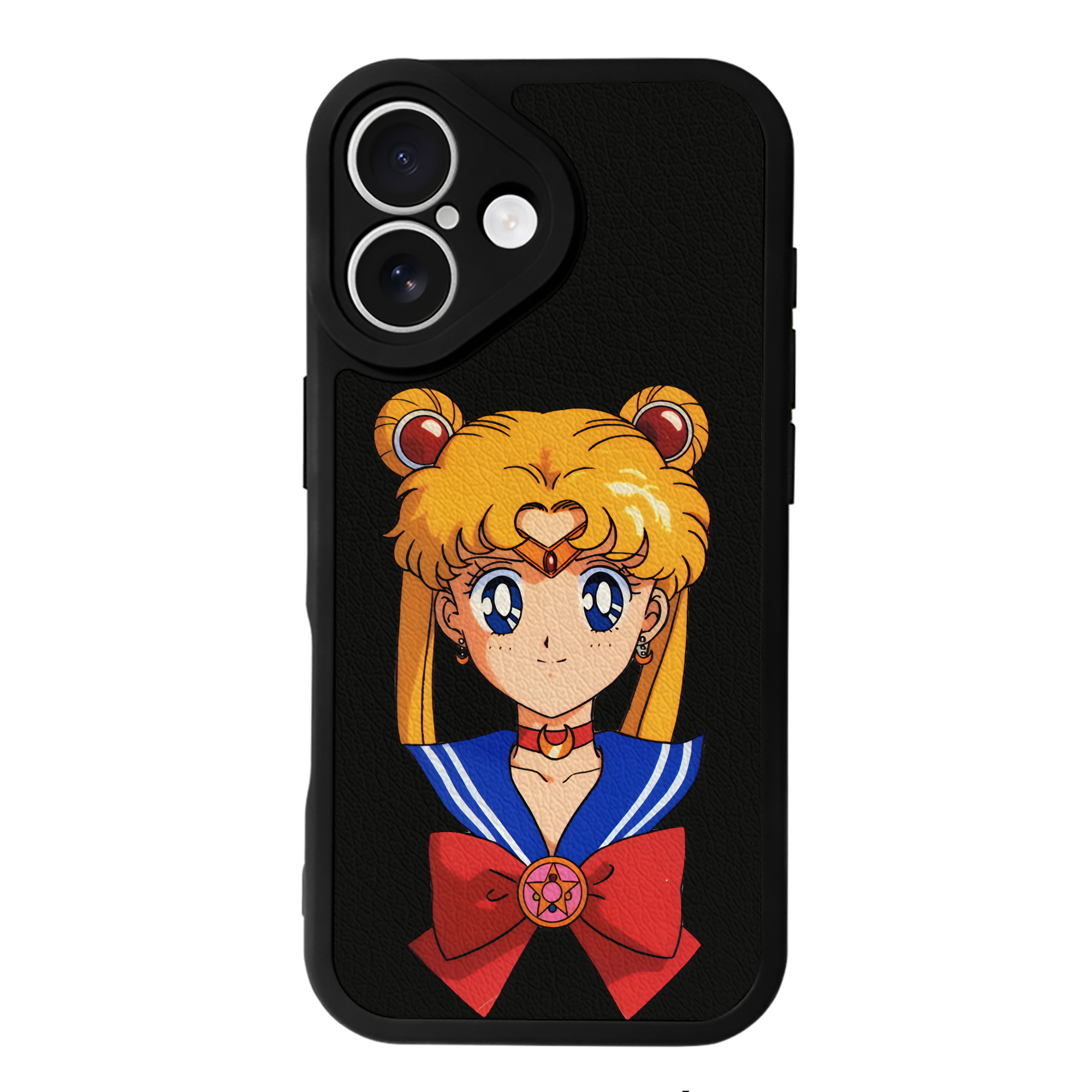 （画像用） 美少女戦士セーラームーン 月野 うさぎ つきの うさぎ Sailor Moon Tsukino Usagi 【iPhone 16シリーズ対応】シリコンスマホケース（レザー調） 材質：シリコン